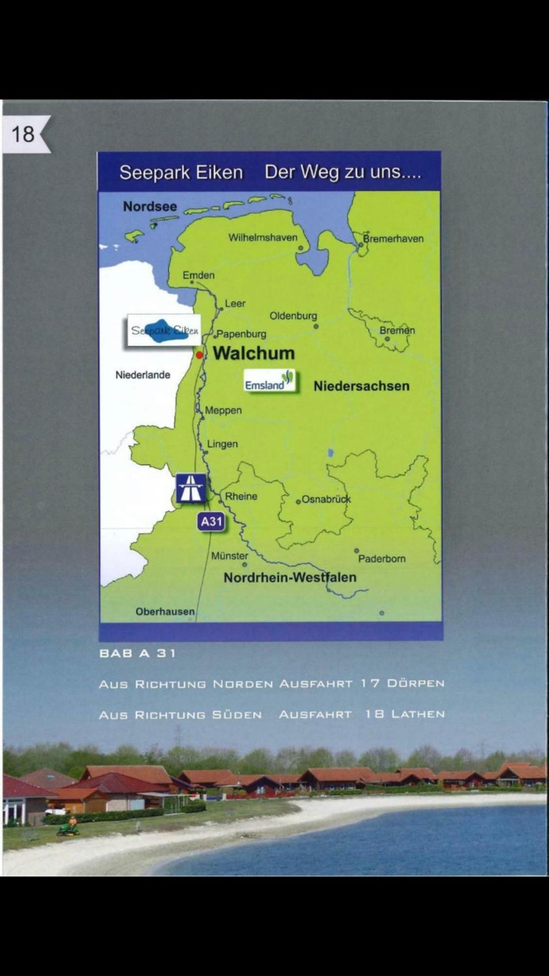 Ferienhaus Seeblick Walchum Bagian luar foto